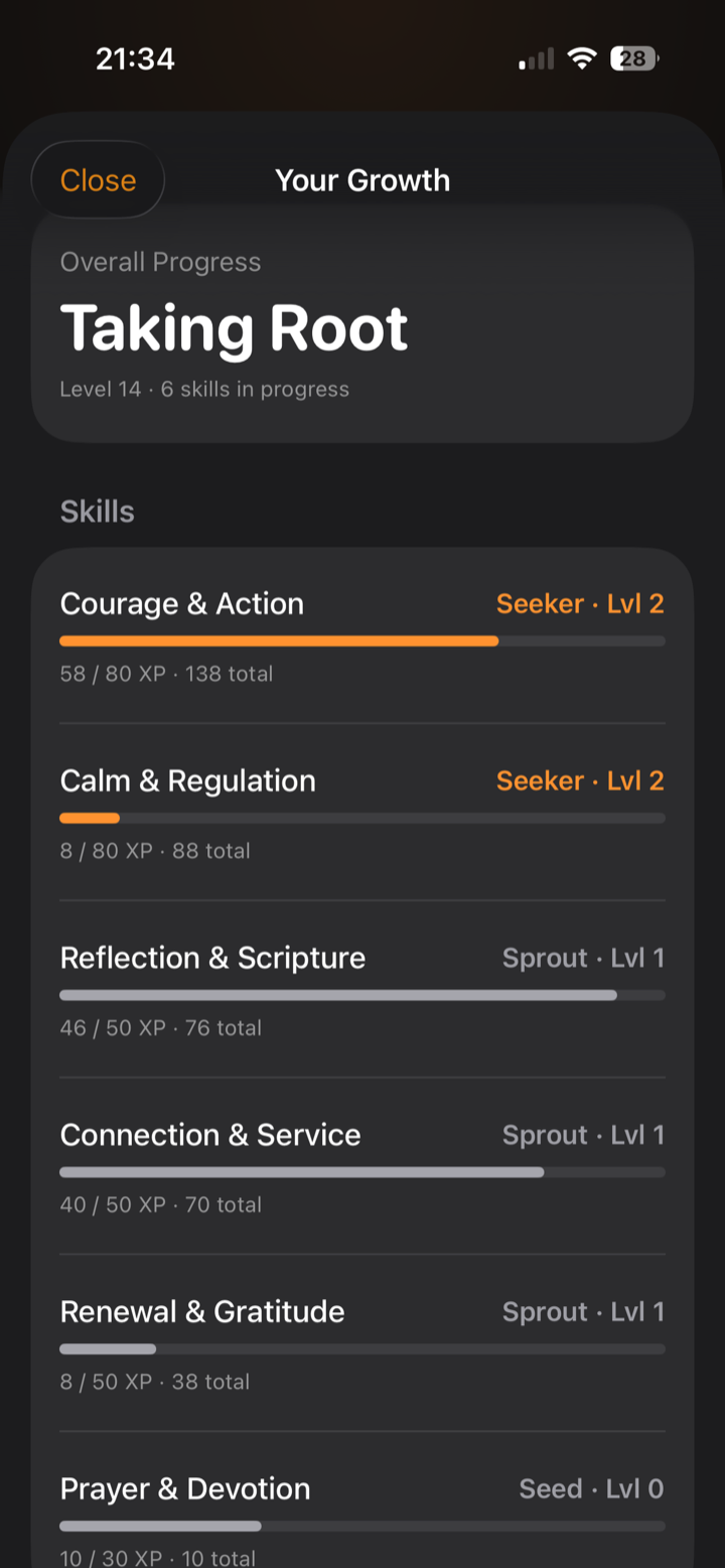 Streaks and skill scores tracking your growth